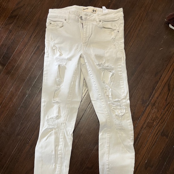 Size 7 Garage White Jeggings - Picture 1 of 3